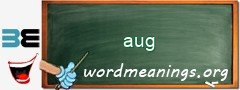 WordMeaning blackboard for aug